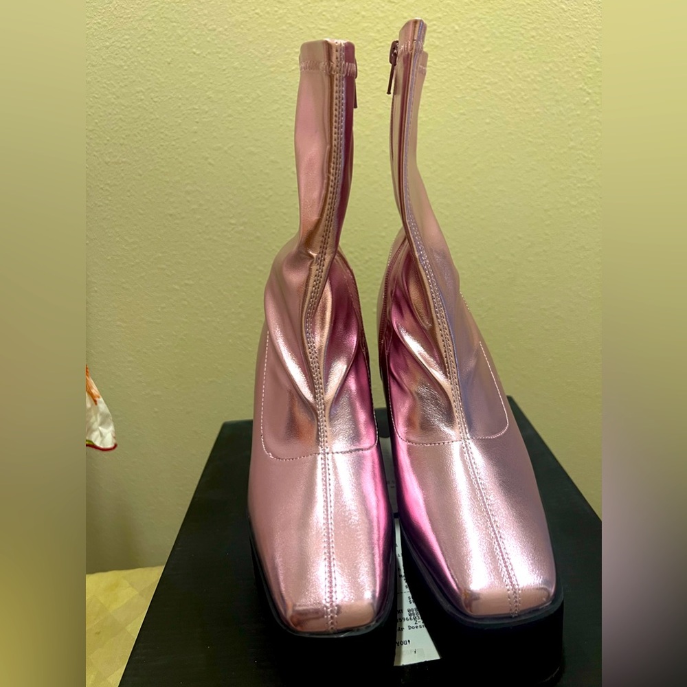 Pink Metallic boots